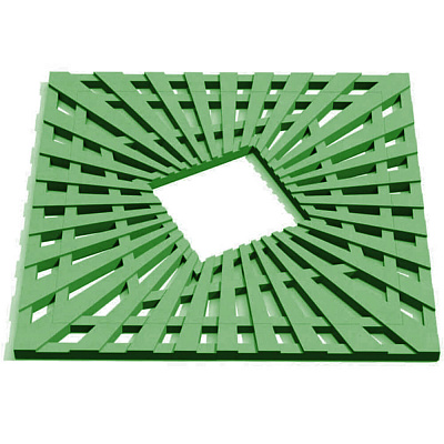 Приствольная решетка ПП ZKING ATMOSPHERE 1200х1200мм Зеленая