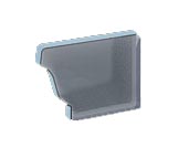 Заглушка для желоба правая RAL 9010 (Белый) фото Центр Металлокровли