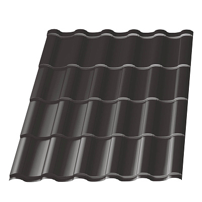 Металлочерепица Арарат RAL8019 Темный Шоколад 0,45мм