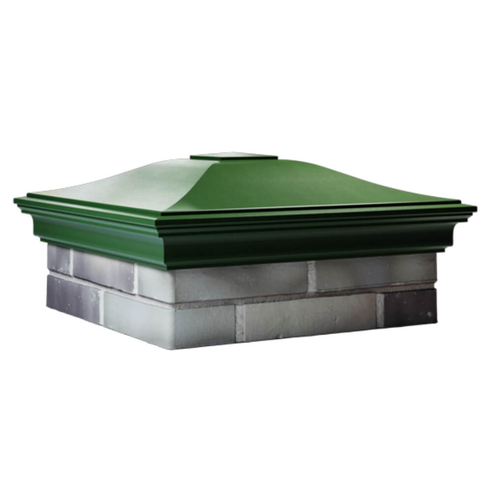 Колпак Монблан Зеленый на столб 2х2 кирпича фото 2