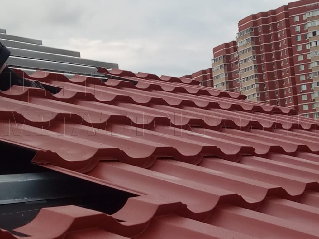 Металлочерепица Геркулес 8004 терракотовый Стальной Бархат от Центра Металлокровли в Усть-Каменогорске