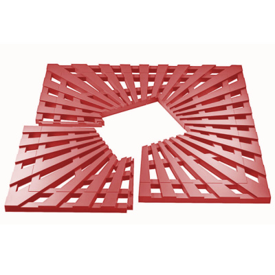 Приствольная решетка ПП ZKING ATMOSPHERE 1200х1200мм Красная 1