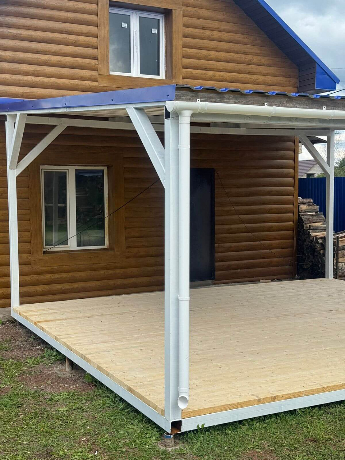 Металлосайдинг Блок-Хаус Кедр Темный SteelArt