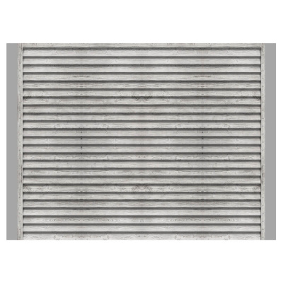 Забор жалюзи ЭКО-Z Светлая Береза SteelArt двусторонний с металлическими столбами